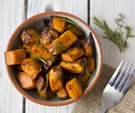Candied Sweet Potatoes with Brown Sugar Bourbon