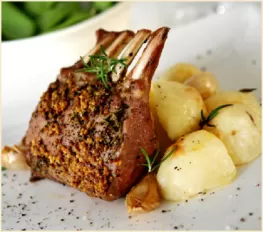 Rack of Lamb Crusted with Horseradish Dijon