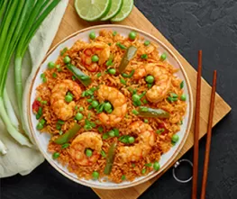 Spicy Sriracha Shrimp Fried Rice 