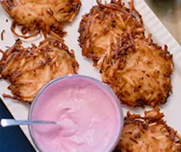 Lazy Latkes with Beetroot and Horseradish Sour Cream