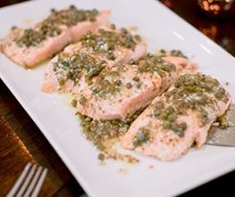 Salmon Fillets with Lemon Dill Sauce & Capers