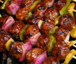 Maple Meatball Skewers