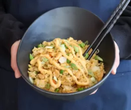 Chicken Fried Rice with Yum Yum Sauce 