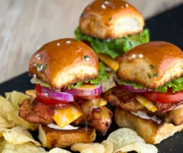 Hot Honey Mustard BLT Chicken Sliders