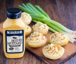 Deviled Baby Potatoes with Hot Mustard