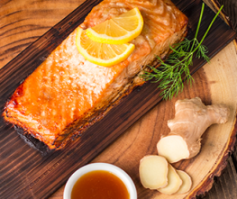 Honey Ginger Cedar Plank Salmon