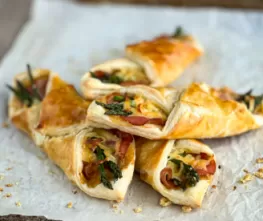 Asparagus & Prosciutto Puff Pastry Bundles with Kelchner’s Hot Mustard
