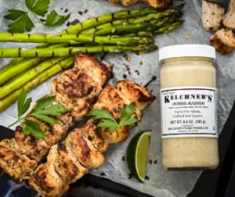 Horseradish Grilled Chicken Skewers