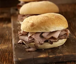 Roast Beef & Horseradish Cheese Baked Sliders