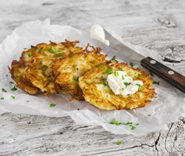 Potato Latkes with Horseradish Sauces