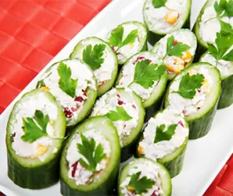 Cucumber-Horseradish Hummus Cups 