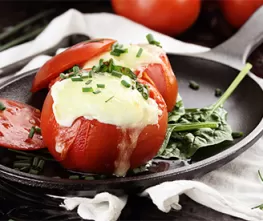 Meat and Cheese Stuffed Tomatoes 