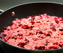 Roasted Beet and Leek Risotto